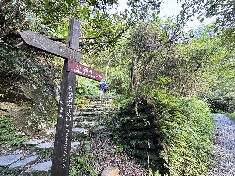 新寮瀑布步道》漫步輕鬆好走森林步道，探訪雙層沁涼瀑布 @紫色微笑 Ben&amp;Jean 饗樂生活