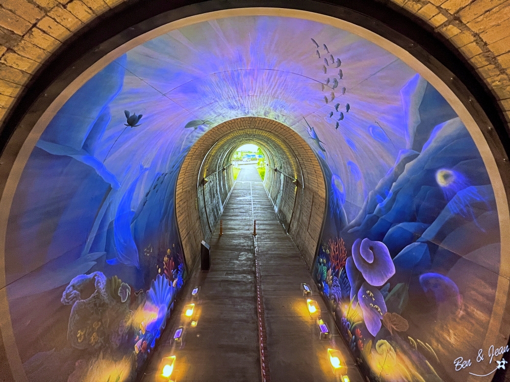 蘇澳景點》蘇東隧道~3D海洋彩繪海底隧道  燈光照射下秒變身螢光世界 網美打卡秘境！ @紫色微笑 Ben&amp;Jean 饗樂生活