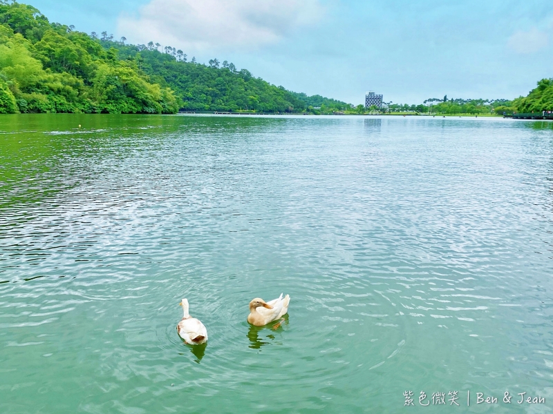 龍潭湖風景區》龍潭湖旁絕美環湖步道、大碗公溜滑梯、白色貨櫃屋 @紫色微笑 Ben&amp;Jean 饗樂生活